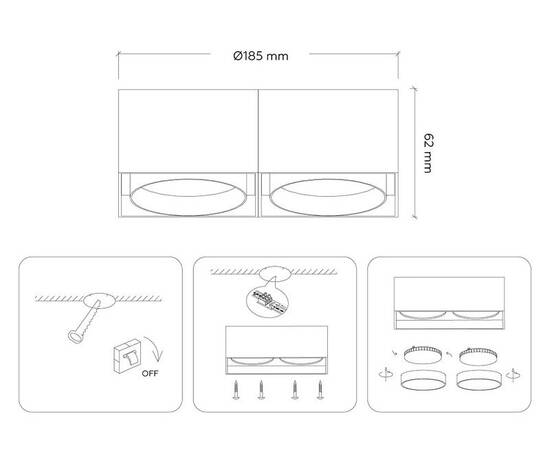 Накладной светильник Ambrella Light GX Standard tech TN70872, изображение 6