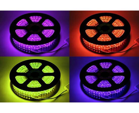 Светодиодная лента Эра 220В 5050 7,2Вт/м RGB 20м IP67 LS5050-7,2-30-220-RGB-IP67-20m Б0043096, изображение 2