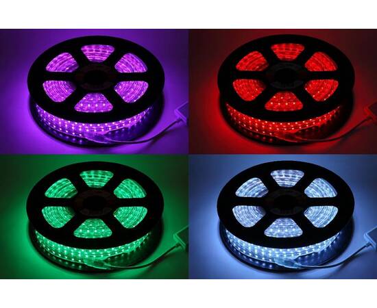 Светодиодная лента Эра 220В 5050 14,4Вт/м RGB 20м IP67 LS5050-14,4-60-220-RGB-IP67-20m Б0043097, изображение 2