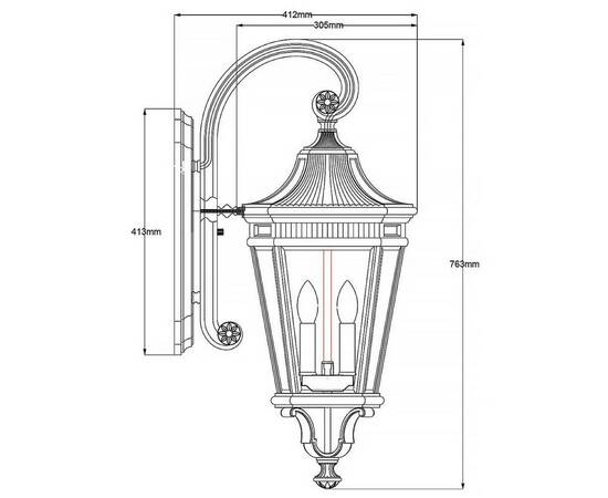 Уличный настенный светильник Feiss Cotswold lane FE-COTSLN2-L-BK, изображение 6