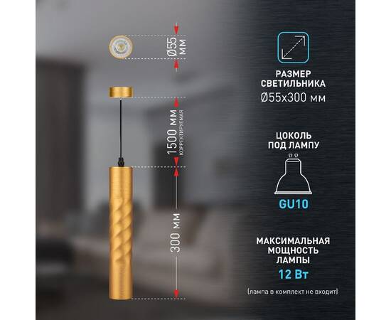 Подвесной светильник Эра PL24 GD Б0059812, изображение 10