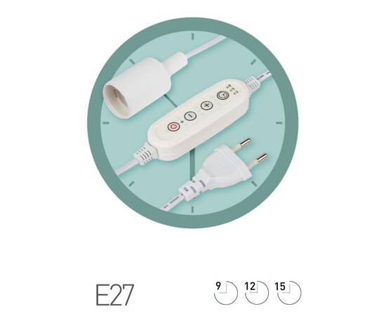 Светильник для растений Эра FITO-Time Holder E27 Б0059882, изображение 2