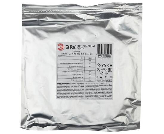 Светодиодная лента Эра 12В 5050 14,4Вт/м RGB 5м IP65 LS5050-14,4-60-12-RGB-IP65-2year-5m KU-5050AD-6, изображение 2