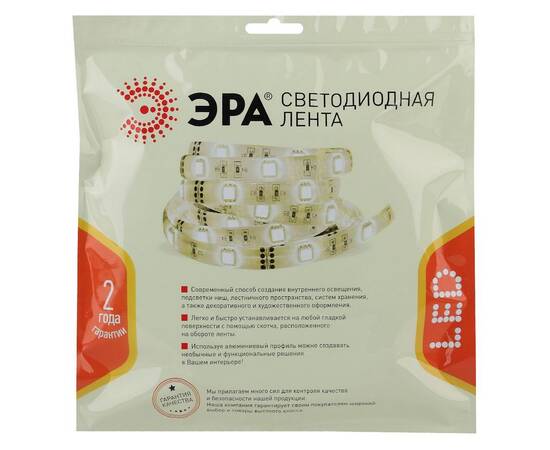 Светодиодная лента Эра 24В 2835 27Вт/м 3000К 5м IP33 LS2835-27-252-24-33-3000К-triple-5m Б0043104, изображение 2