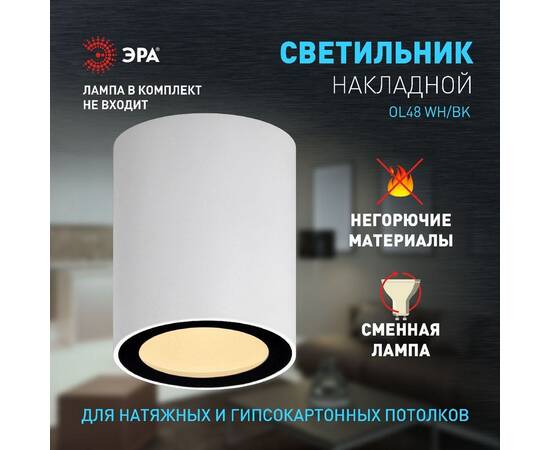 Накладной светильник Эра OL48 WH/BK Б0059799, изображение 9