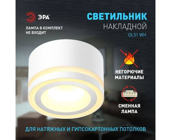 Накладной светильник Эра OL51 WH Б0059804, изображение 8