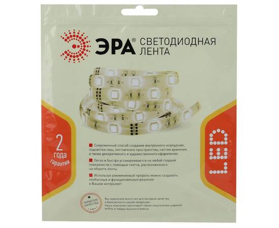 Светодиодная лента Эра 24В 2835 4,8Вт/м 4000К 5м IP33 LS2835-4,8-60-24-33-4000К-5m Б0043108, изображение 2