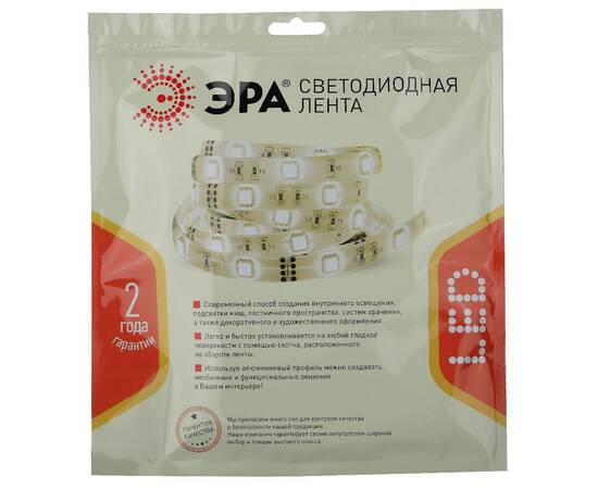 Светодиодная лента Эра 24В 5050 14,4Вт/м 2700К 5м IP33 LS5050-14,4-60-24-33-2700К-5m Б0043113, изображение 2