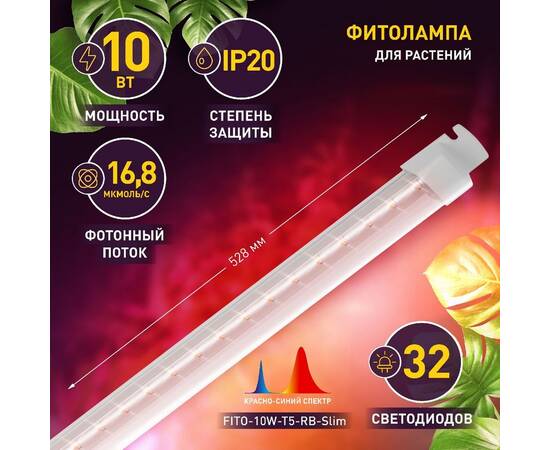 Линейный светильник Эра FITO-10W-Т5-RB-Slim Б0057401, изображение 8