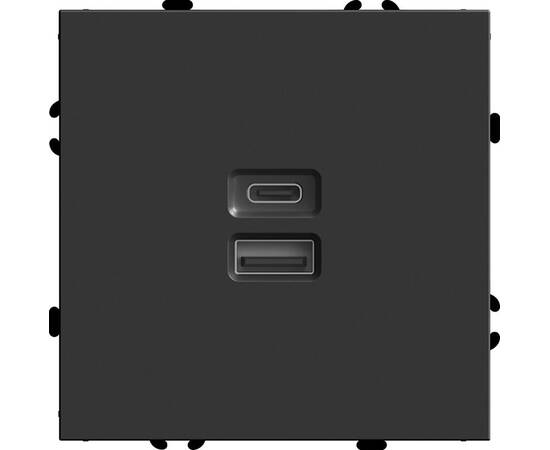 Розетка 2-местная USB + Type C Stekker RST10-5115-05 Эмили 49853