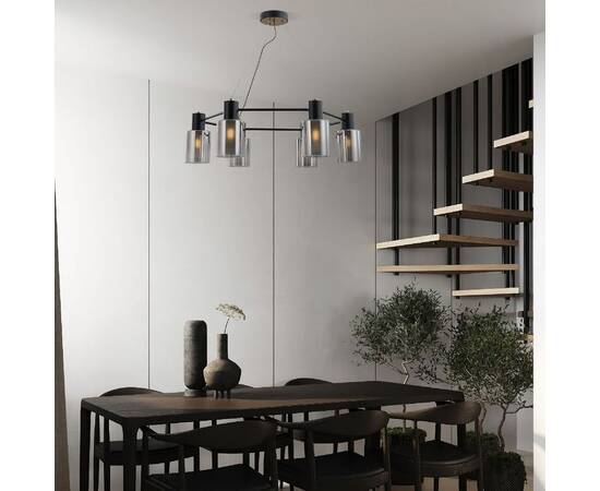 Подвесная люстра Eurosvet Notion 70219/6 черный/античная бронза a065299, изображение 3