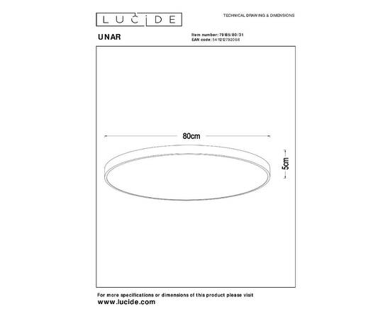 Потолочный светильник Lucide Unar 79185/80/31, изображение 5