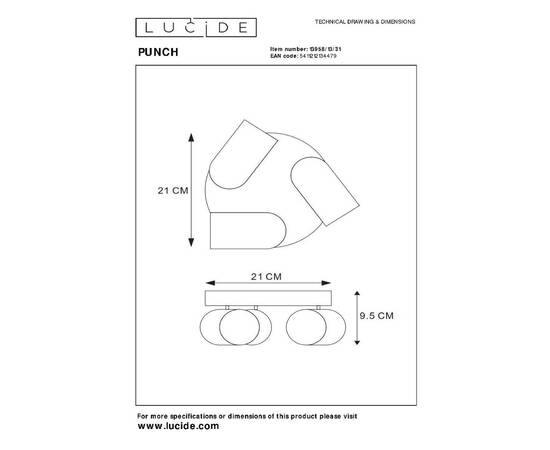 Спот Lucide Punch 13958/13/31, изображение 5