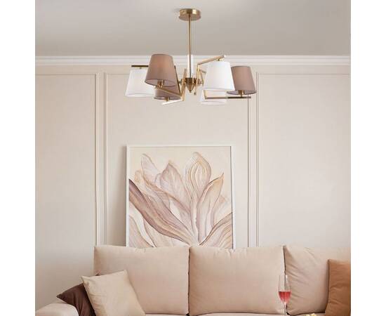 Люстра на штанге Eurosvet Ozark 60149/6 латунь Smart a064975, изображение 2