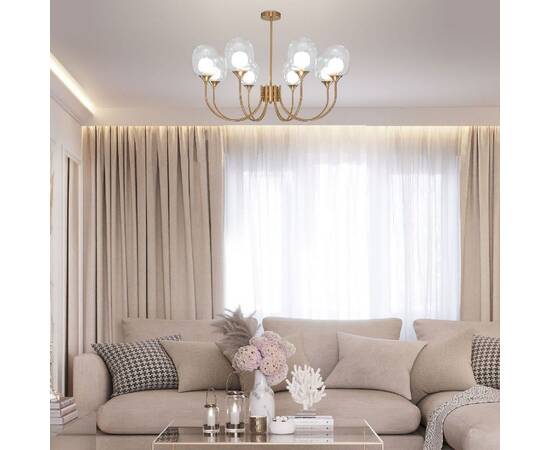 Люстра на штанге Eurosvet Spritz 70217/8 латунь Smart a064748, изображение 4