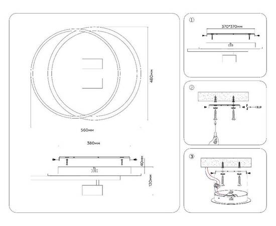 Потолочная люстра Ambrella Light Comfort LineTech FL51392, изображение 11