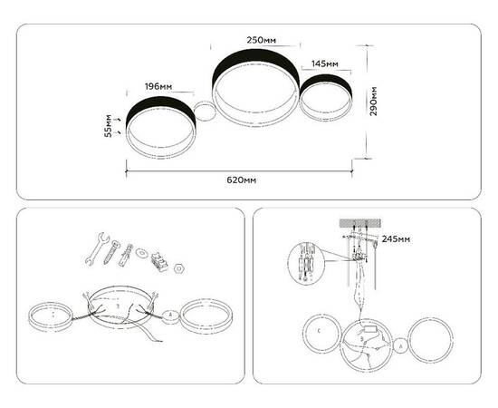 Потолочная люстра Ambrella Light Comfort LineTech FL4812, изображение 5