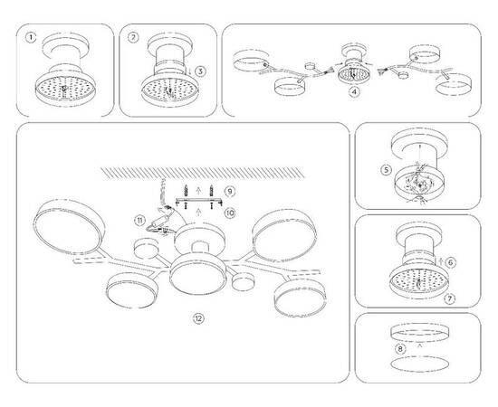 Потолочная люстра Ambrella Light Comfort LineTech FL4834, изображение 9