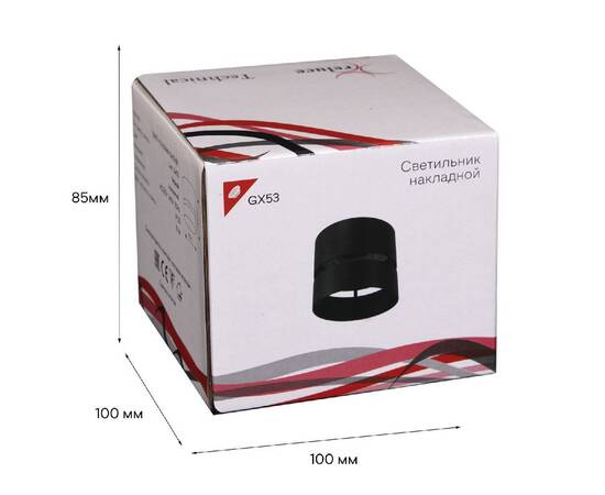 Накладной светильник Reluce 53017-9.5-001MN GX53 BK, изображение 3