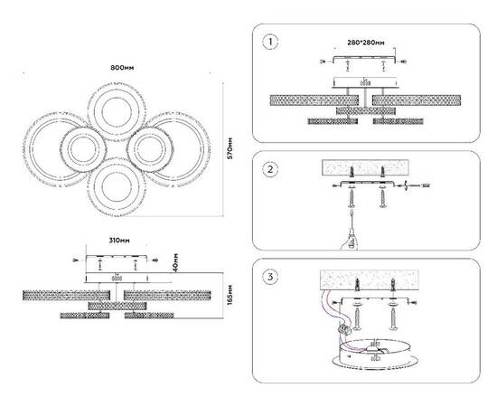 Потолочная люстра Ambrella Light Acrylica Original FA8874, изображение 8