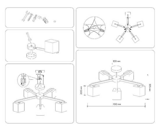 Люстра на штанге Ambrella Light Loft TR83118, изображение 6