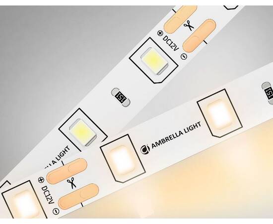 Светодиодная лента Ambrella Light LED Strip 12В 2835 4,8Вт/м 3000K 5м IP20 GS1001, изображение 2