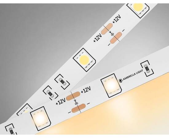 Светодиодная лента Ambrella Light LED Strip 12В 5050 7,2Вт/м 3000K 5м IP20 GS1801