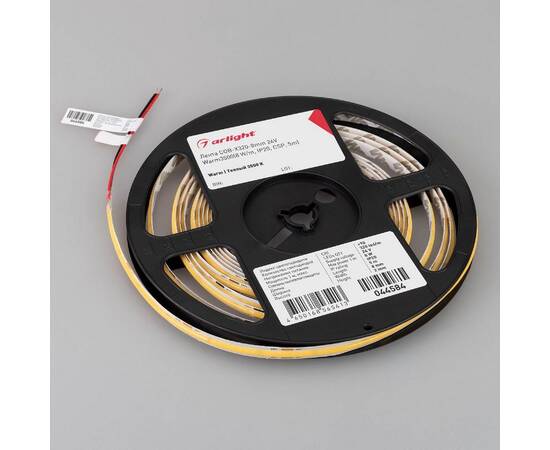 Светодиодная лента Arlight COB-X320-8mm 24V Warm3500 (8 W/m, IP20, 5m) 044584(1), изображение 3
