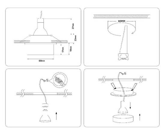 Встраиваемый светильник Ambrella Light Acrylic Frost TN1303, изображение 8