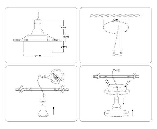 Встраиваемый светильник Ambrella Light Acrylic Frost TN3305, изображение 7