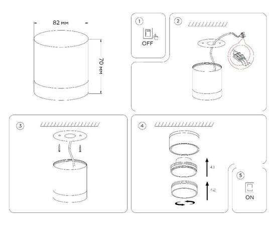 Накладной светильник Ambrella Light GX Standard Tech TN5351, изображение 6