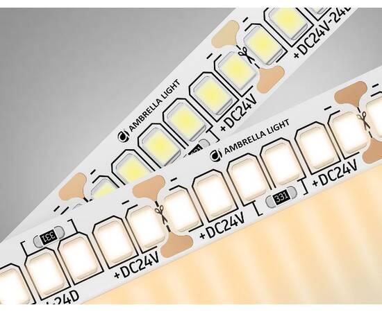 Светодиодная лента Ambrella Light LED Strip 24В 2835 20Вт/м 3000K 5м IP20 GS3401, изображение 2