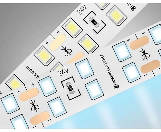 Светодиодная лента двухрядная Ambrella Light LED Strip 24В 2835 20Вт/м 6500K 5м IP20 GS3603, изображение 2