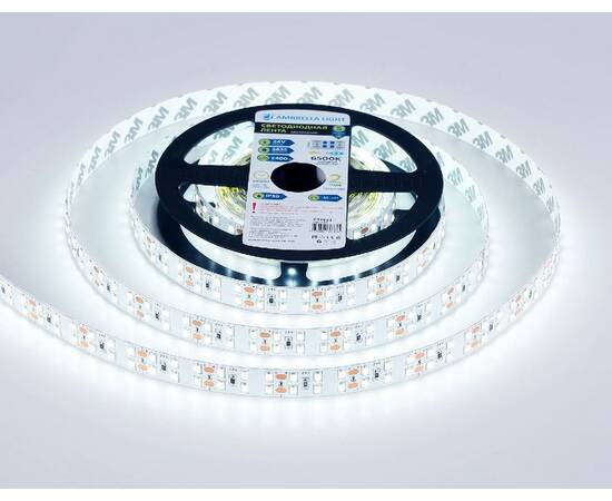 Светодиодная лента двухрядная Ambrella Light LED Strip 24В 2835 20Вт/м 6500K 5м IP20 GS3603, изображение 4