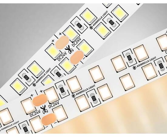 Светодиодная лента двухрядная Ambrella Light LED Strip 24В 2835 24Вт/м 3000K 5м IP20 GS3701