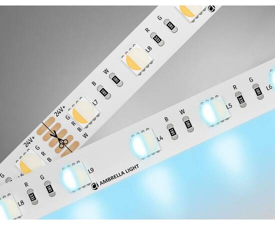 Светодиодная лента Ambrella Light LED Strip 24В 5050 10Вт/м RGBW+6500K 5м IP20 GS4403, изображение 2