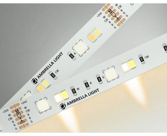 Светодиодная лента Ambrella Light LED Strip 24В 5050+2835 13Вт/м RGB+3000-6500K 5м IP20 GS4501, изображение 3