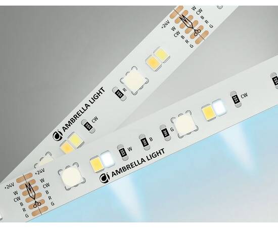 Светодиодная лента Ambrella Light LED Strip 24В 5050+2835 13Вт/м RGB+3000-6500K 5м IP20 GS4501, изображение 4