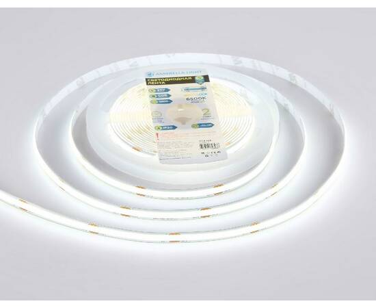 Светодиодная лента Ambrella Light LED Strip 24В COB 12Вт/м 6500K 5м IP20 GS4703, изображение 4