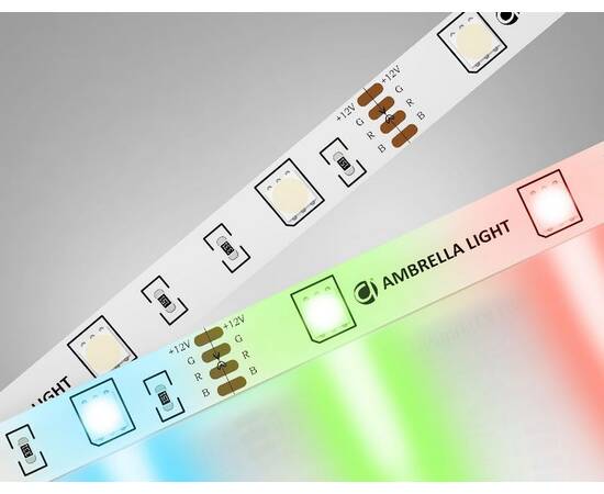 Светодиодная лента Ambrella Light LED Strip 12В 5050 7,2Вт/м RGB 5м IP20 GS2201