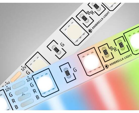 Светодиодная лента Ambrella Light LED Strip 12В 5050 14,4Вт/м RGB 5м IP20 GS2202