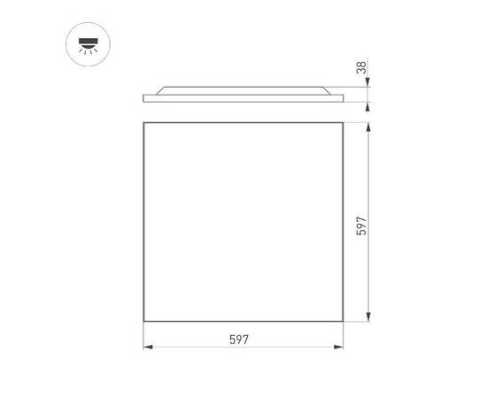 Встраиваемая светодиодная панель Arlight DL-TITAN-FRAMELESS-S600x600-40W Day4000 047923, изображение 6