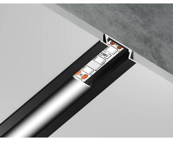 Алюминиевый встраиваемый профиль Ambrella Light Alum Profile GP1001BK/BK, изображение 2