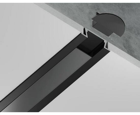 Алюминиевый встраиваемый профиль Ambrella Light Alum Profile GP1001BK/BK, изображение 5