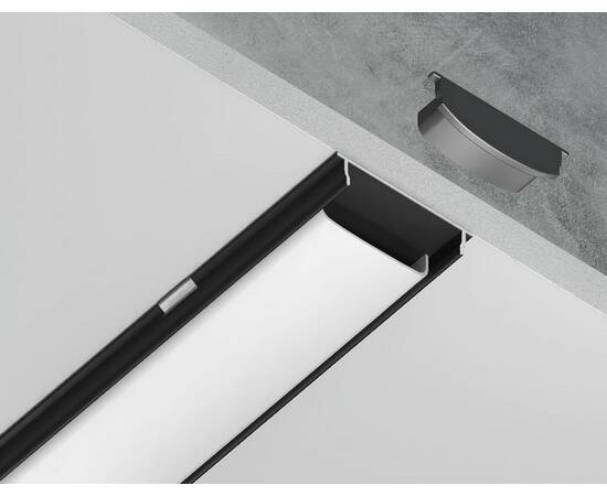 Алюминиевый накладной профиль Ambrella Light Alum Profile GP1600BK, изображение 6