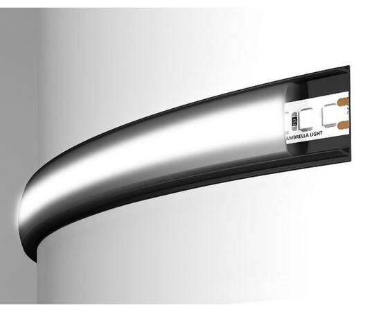 Алюминиевый накладной профиль Ambrella Light Alum Profile GP1600BK/BK, изображение 8