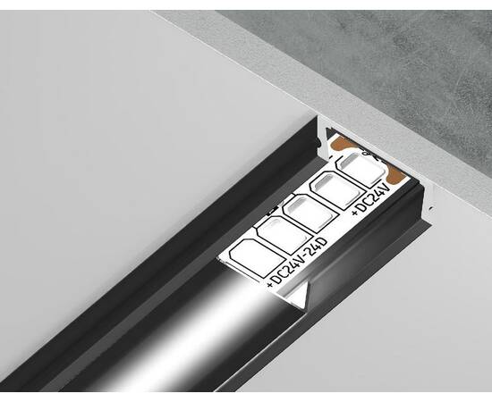 Алюминиевый накладной профиль Ambrella Light Alum Profile GP1700BK/BK