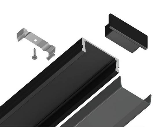Алюминиевый накладной профиль Ambrella Light Alum Profile GP1700BK/BK, изображение 4