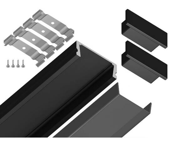 Алюминиевый накладной профиль Ambrella Light Alum Profile GP1700BK/BK, изображение 6
