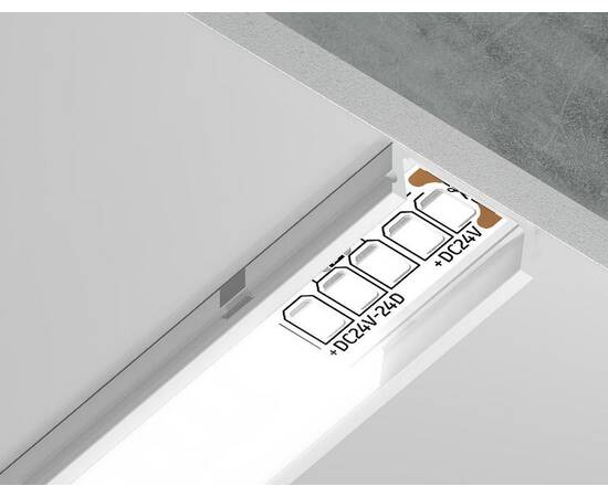 Алюминиевый накладной профиль Ambrella Light Alum Profile GP1700WH